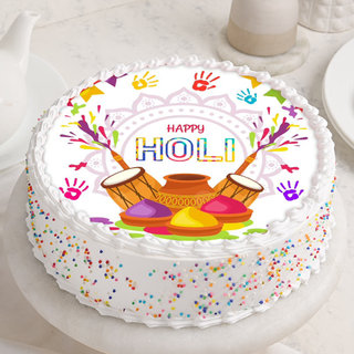 Poster Cake for Holi