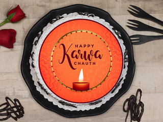 Happy Karwa Chauth Poster Cake