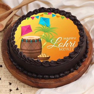Happy Lohri Poster Cake
