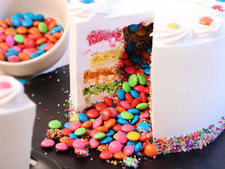 Rainbow Gems Pinata Cake