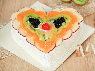 A Heart Shaped Fruit Cake