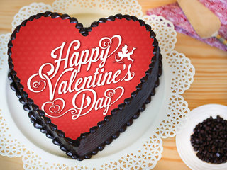 Heart Shaped Valentine Poster Cake