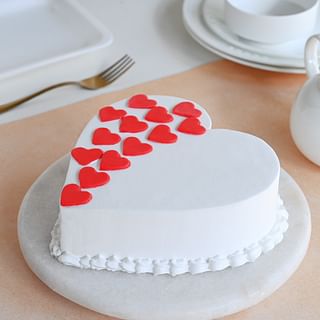 Heart Shaped Vanilla Cake