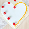 Top View of Heartilicious Gateau - Heart Shaped Vanilla Cake