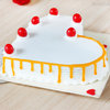 Side View of Heartilicious Gateau - Heart Shaped Vanilla Cake