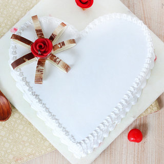 Simple Taste Of Love - Heart Shaped Vanilla Cake in Noida