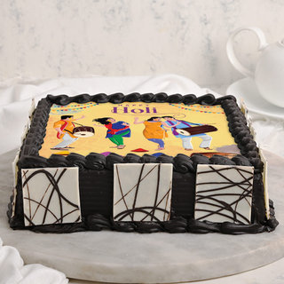 Side View of Holi Poster Cake