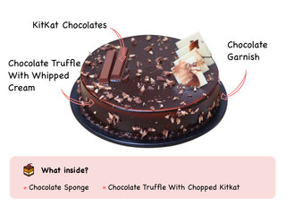 Choco Crunch KitKat Cake with ingredients