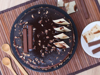Top View of KitKat Chocolate Cake in Hyderabad