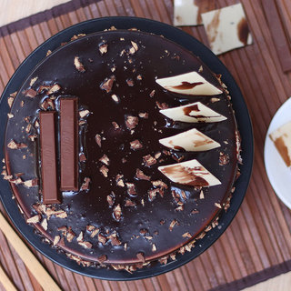 Top View of KitKat Chocolate Cake in Ghaziabad