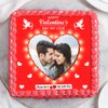 Top View of Love Photo Cake 6 Square Shape
