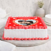 Side View of Love Photo Cake 6 Square Shape