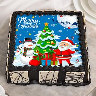Merry Christmas 2022 Photo Cake