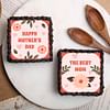 Top View Mothers Day Choco Brownies Cake