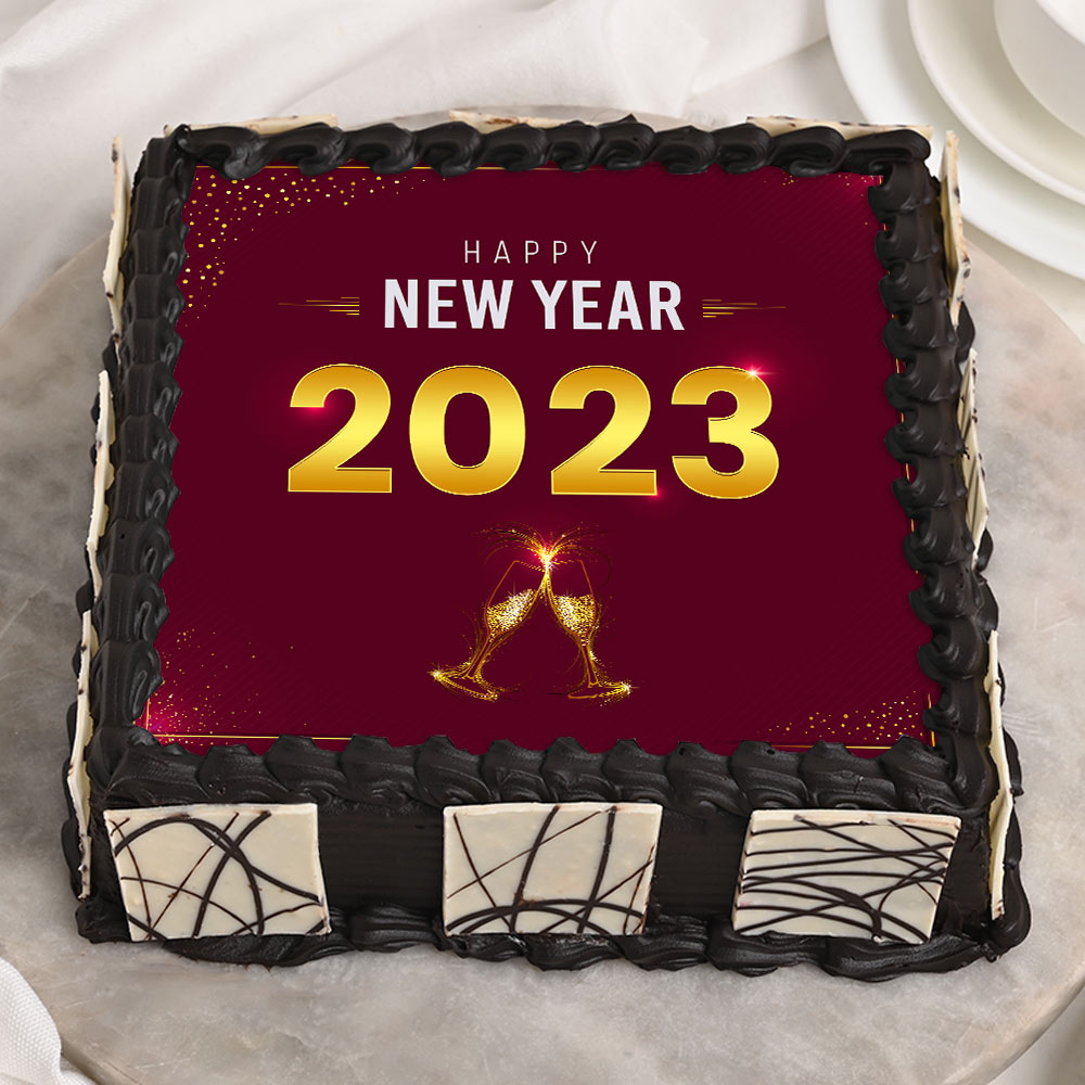 Buy New Year 2023 Delicious Photo Cake-New Year 2023 Photo Cake