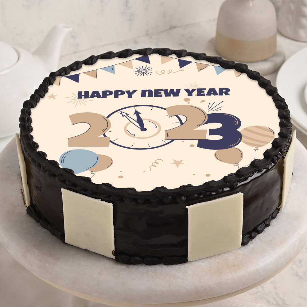 Buy Yum Poster New Year Cake-Happy New Year Poster Cake