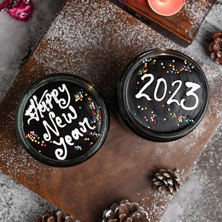 Top View New Year Special  Chocolate Jar Cakes