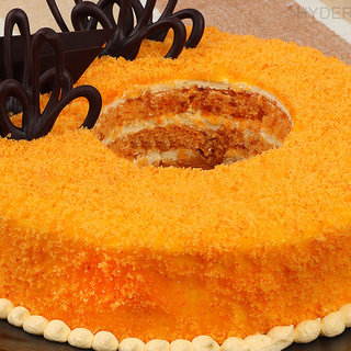Zoom View of Orange Hollow Cake