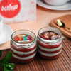 Personalised New Year Red Velvet Jar Cakes