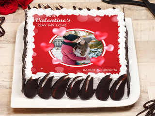 Photo Cake For Valentines Day