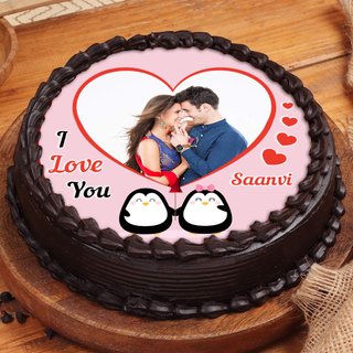 A propose day special photo cake