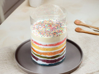 Rainbow Pull me up Cake