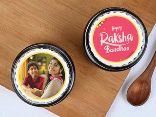 Rakhi Photo Custom Jar Cake N Single Rakhi