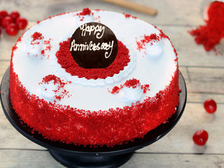 Red Velvet Anniversary Cake