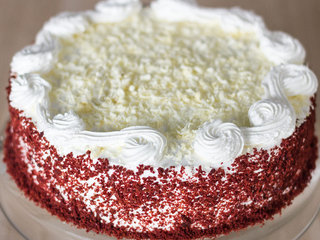 Zoomed View of Red Velvet Cake