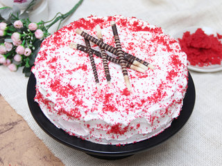 Red Velvet Cake With Choco Sticks