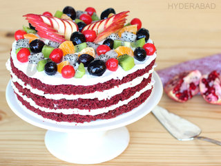 Buy Red Velvet Fruit Cake Online in Hyderabad