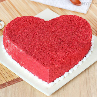 Buy Red Velvet Heart Cake Online in Hyderabad
