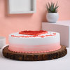 Side View of Red Velvet Valentine Cake