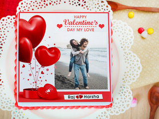 Romance Overloaded - A valentine special photo cake