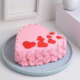 Buy Strawberry Half Cake-Pink Strawberry Half Cake