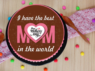Round Mothers Day Poster Cake