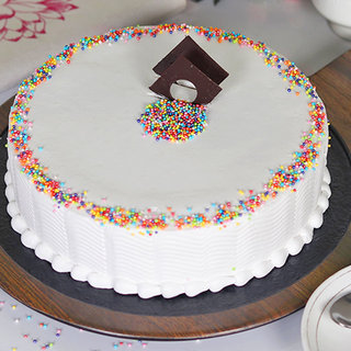 Circle of Joy- Round Shaped Vanilla Cake in Noida