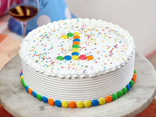 Sprinkle Gems First Birthday Cake