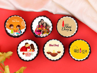 Scrumptious Bhai Dooj Poster Cupcakes