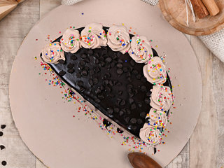 Semi-Circle Half Chocolate Cake