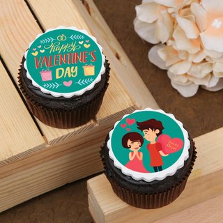 Set Of Two You N Me V-Day Cupcakes
