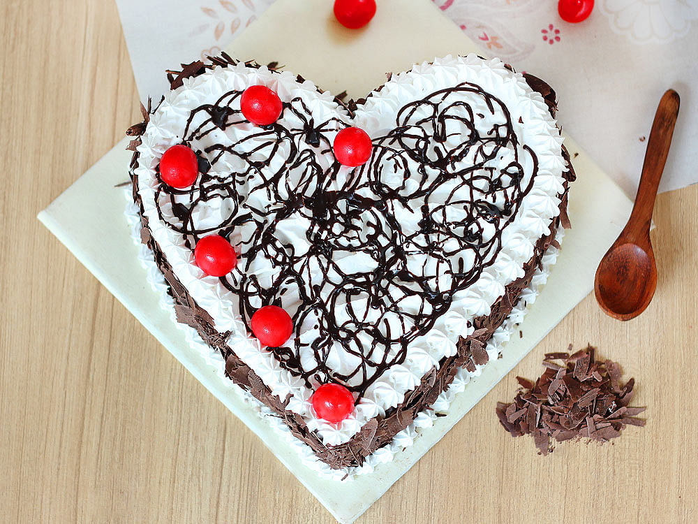 Buy Heartful Blackforest Cake-Heart Shaped Black Forest Delight