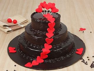 Chocosea - 3 Tier Choco Truffle Cake Chocosea - 3 Tier Choco Truffle Cake