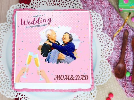 Buy Personalised Wedding Anniversary Cake Photo Anniversary Cake