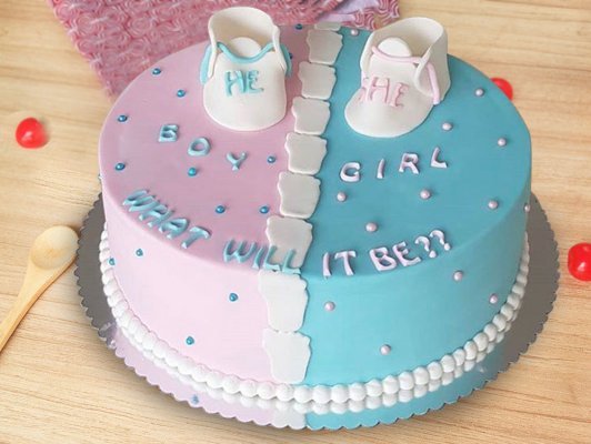 blue and pink baby shower theme