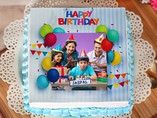 Rectangle Shape Birthday Party Photo Cake Rectangle Shape Birthday Party Photo Cake