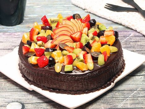 Buy Chocolate Truffle Fruit CakeFruitilicious Choco Treat