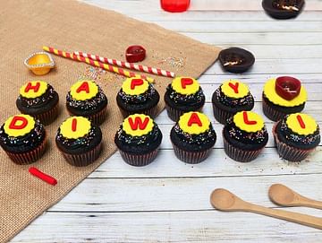 Buy Diwali Chocolate Cupcakes 12 Pcs Diwalicious Cupcakes