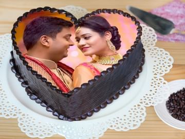 Buy Heart Shape Photo Cake Love Blossomed