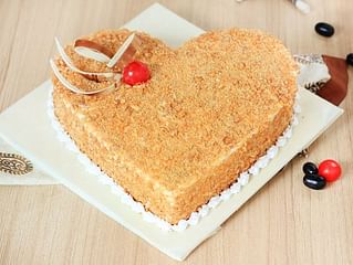 Heart Shaped Butterscotch Cake Heart Shaped Butterscotch Cake
